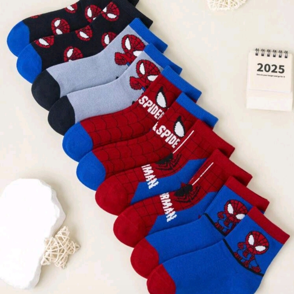 Spider-Man Themed Socks 3 To 8 Yr Old